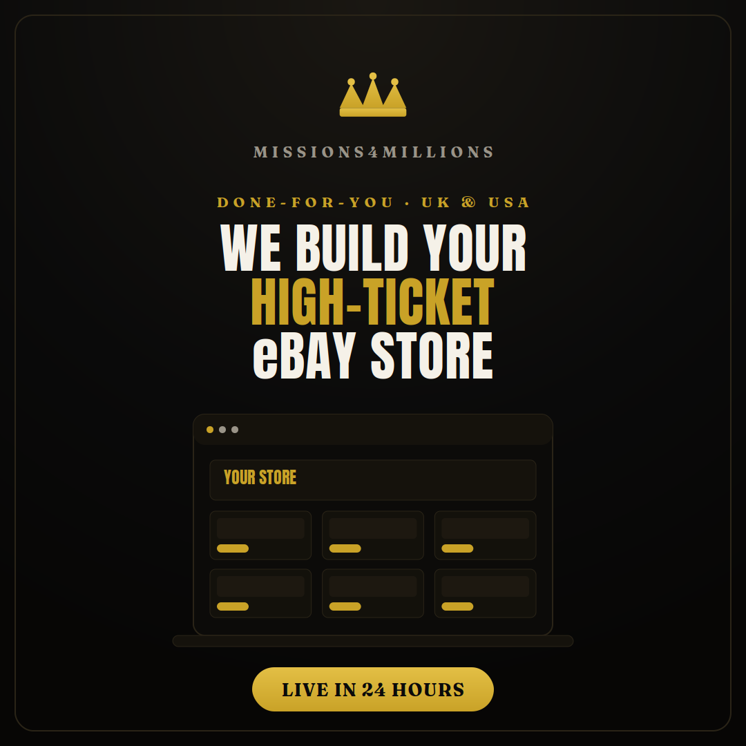 🚀 Done-For-You eBay Store Setup